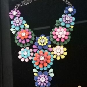 Multicolor Floral Statement Necklace for Women